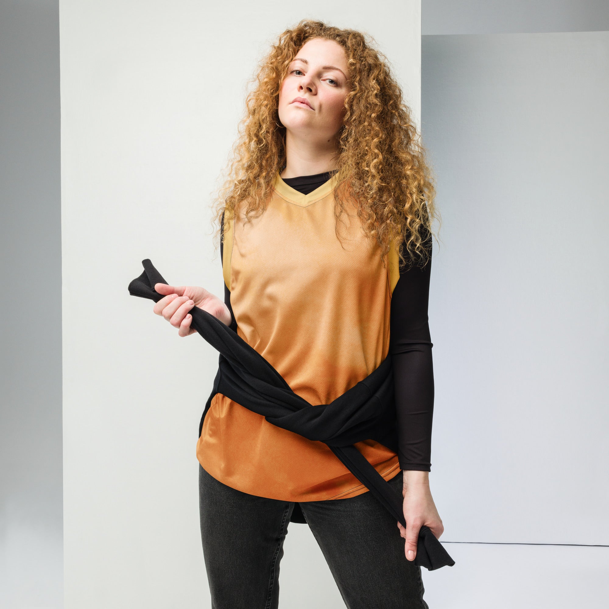 Lvlup premium orange basket ball jersey 