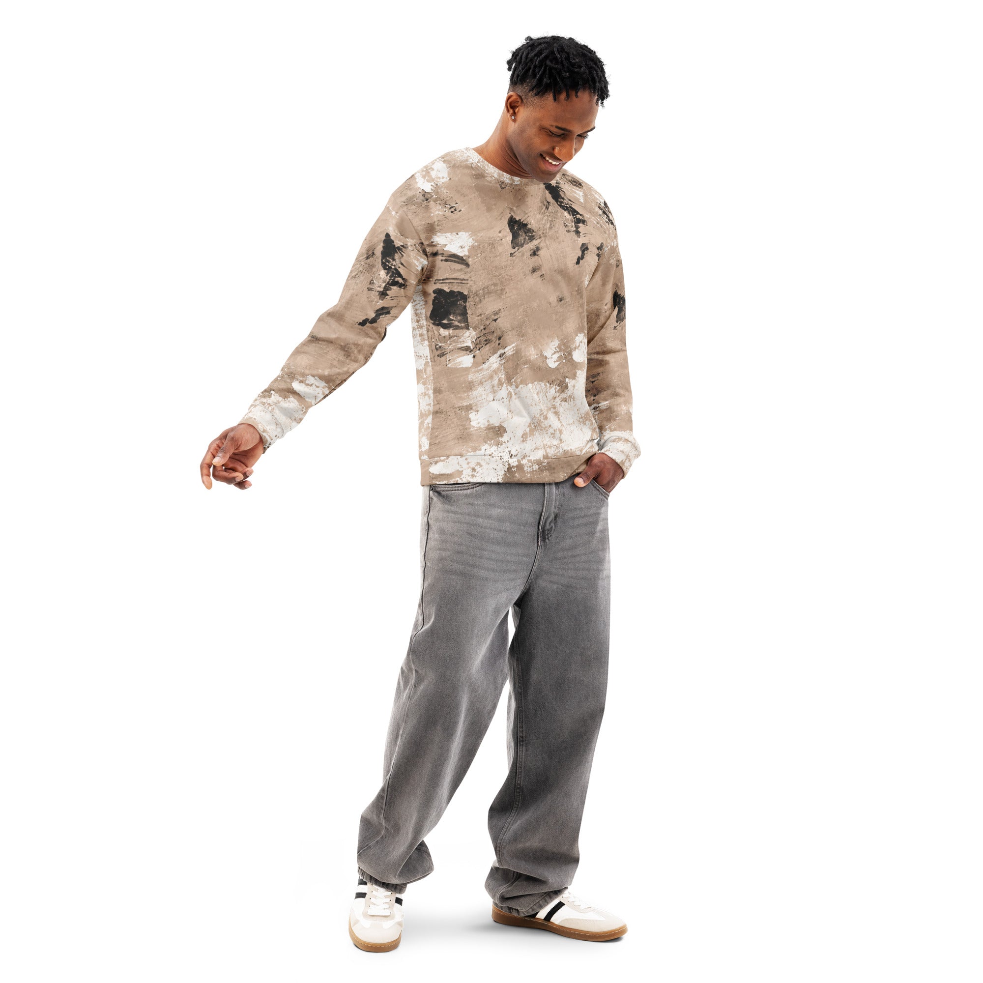 Premium Beige Unisex Cotton Sweatshirt | LVLUP Drips 